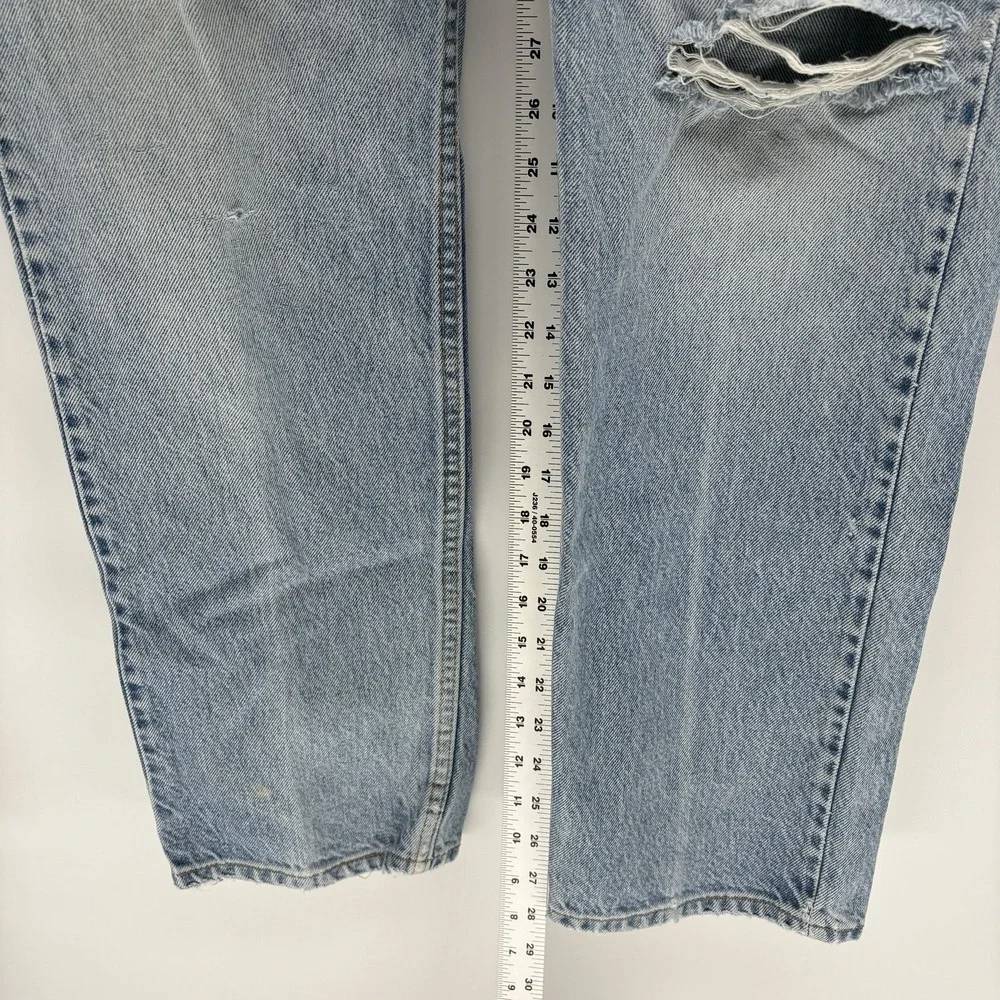 Vintage 90s Levi's 505 Jeans Orange Tab Light Wash Made In USA Men 37X28